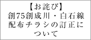 お詫び